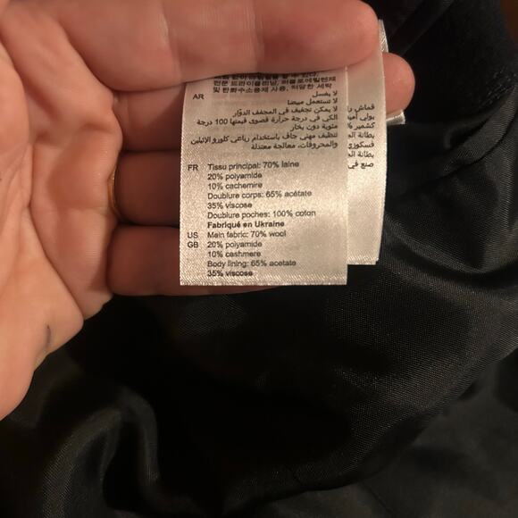 Sandro Black Pea Coat for Men - Picture 6 of 6